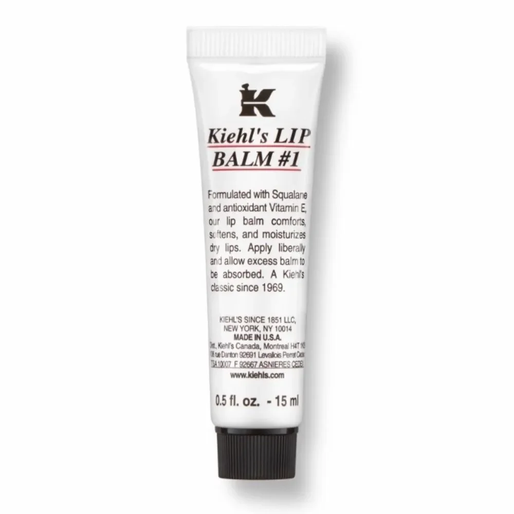 Kiehl's Lip Balm #1 with Squalane, Shea Butter & Vitamin E New/Sealed .5 oz/15ml